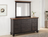 Bear Creek Brown  4-Piece Queen Set (Q Bed/NS/Dresser/Mir)