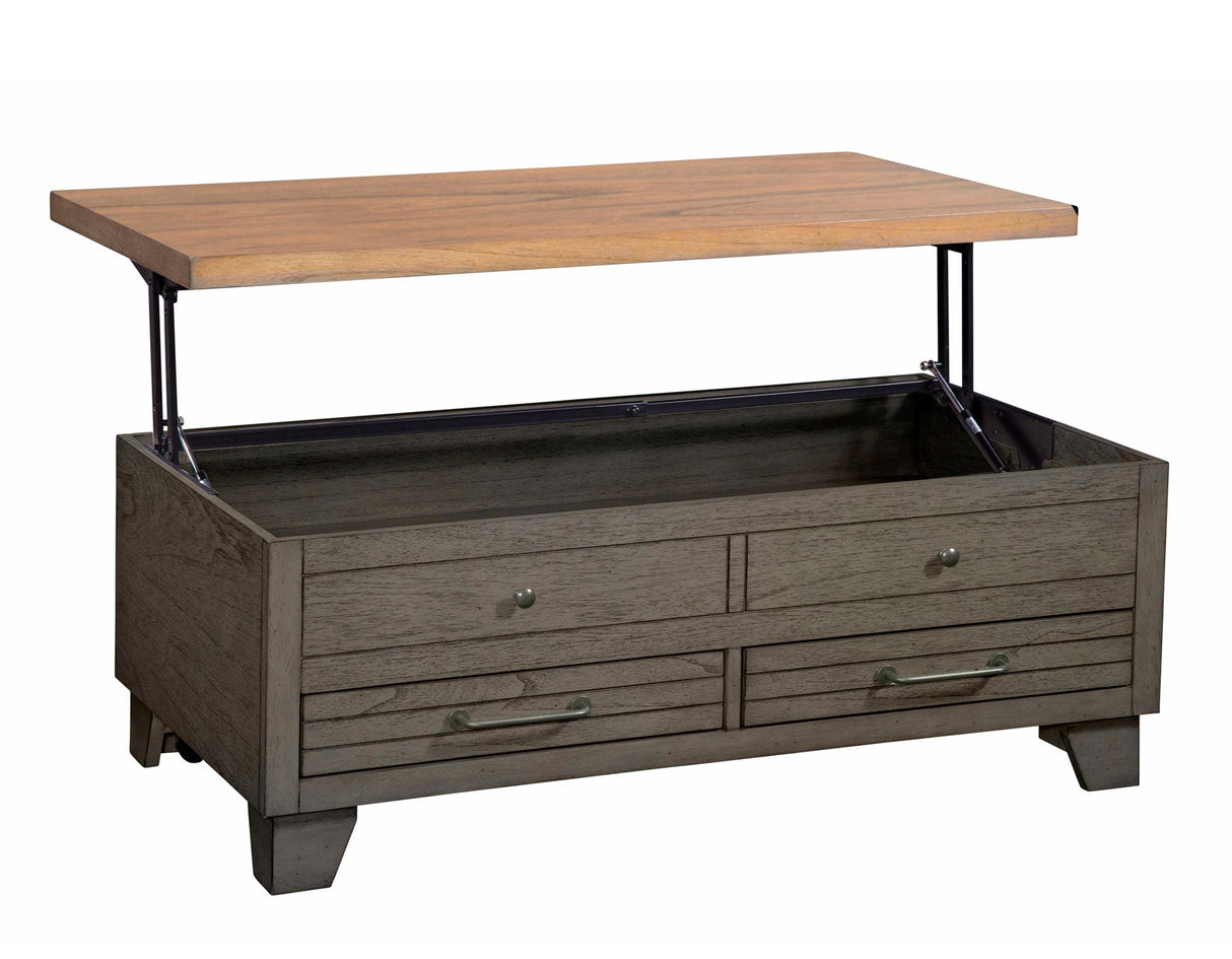 Bear Creek Lift-Top Cocktail Table, Brown