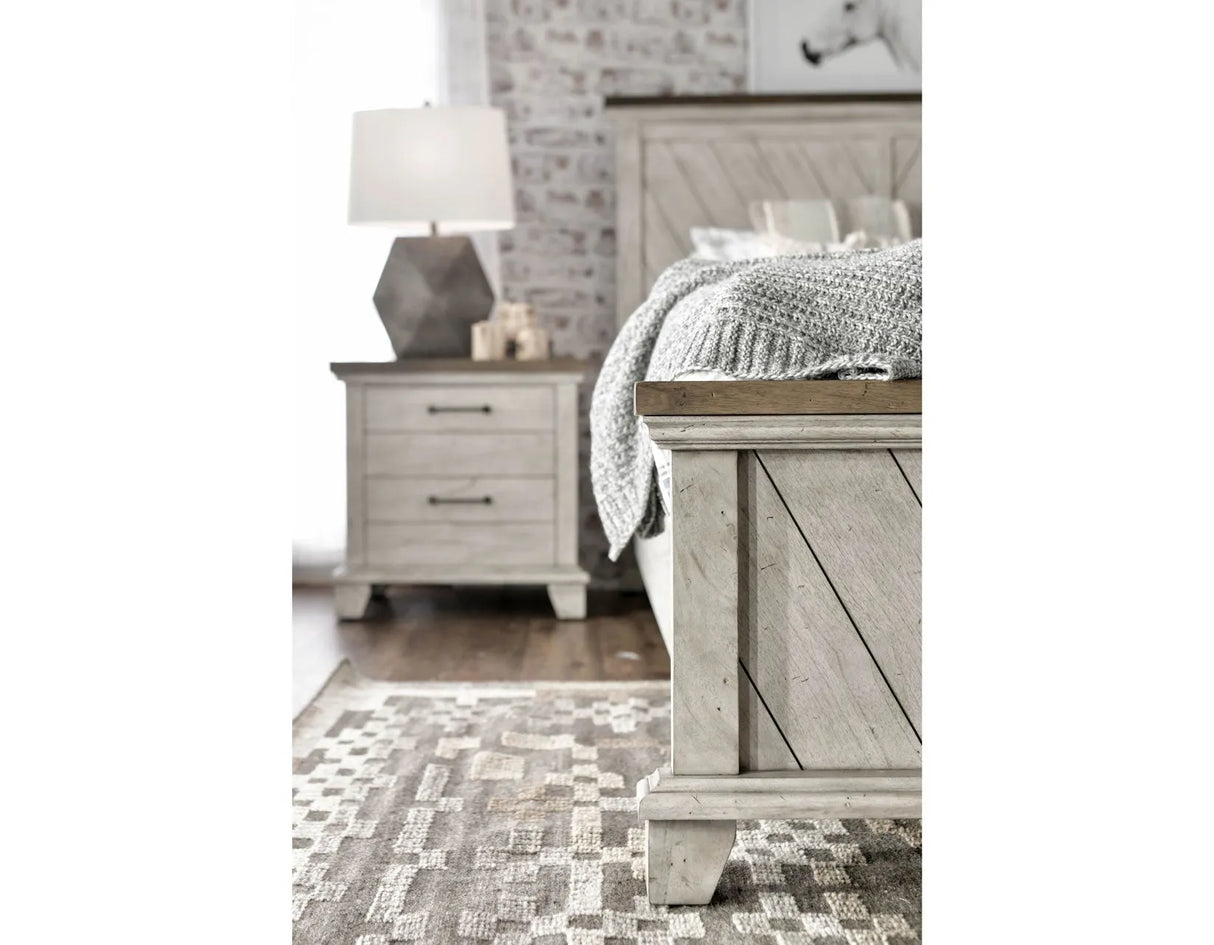 Bear Creek White/Smoke Bedroom Set by Steve Silver at Eve Furniture