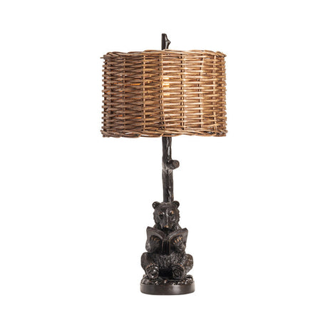 Bear Knowledge Black/Dark Brown Table Lamp (Set of 2) by Crestview at Eve Furniture
