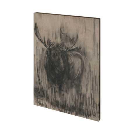 Bear & Moose I by Mercana Studio a Hand Embellished Textured Canvas by Mercana at Eve Furniture
