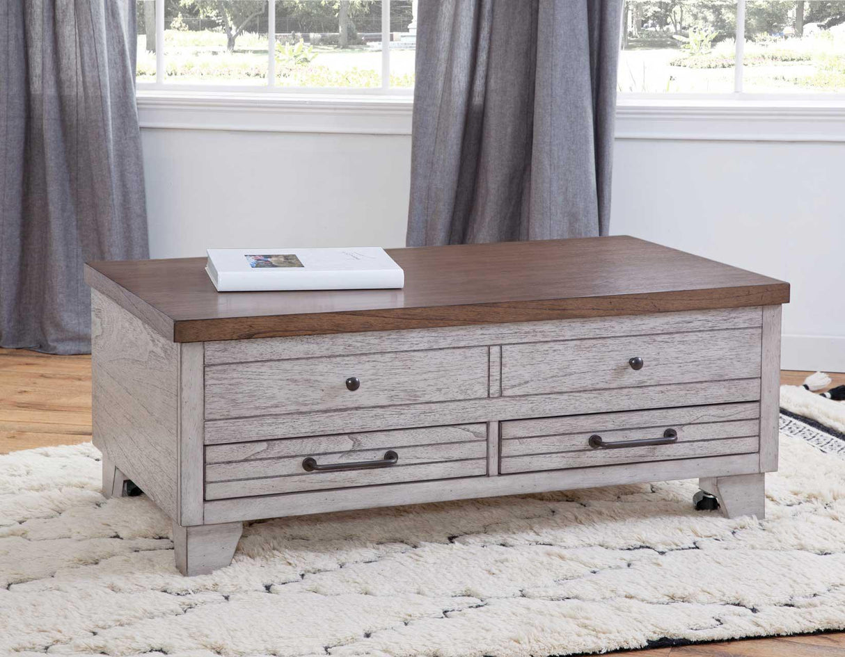 Bear Creek 3-Piece Lift-Top Cocktail Set (Lift-Top Cocktail & 2 End Tables) by Steve Silver at Eve Furniture