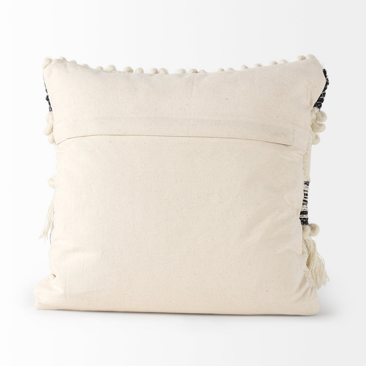 Beardell Cream And Black Details With Tassels Decorative Pillow Cover by Mercana at Eve Furniture