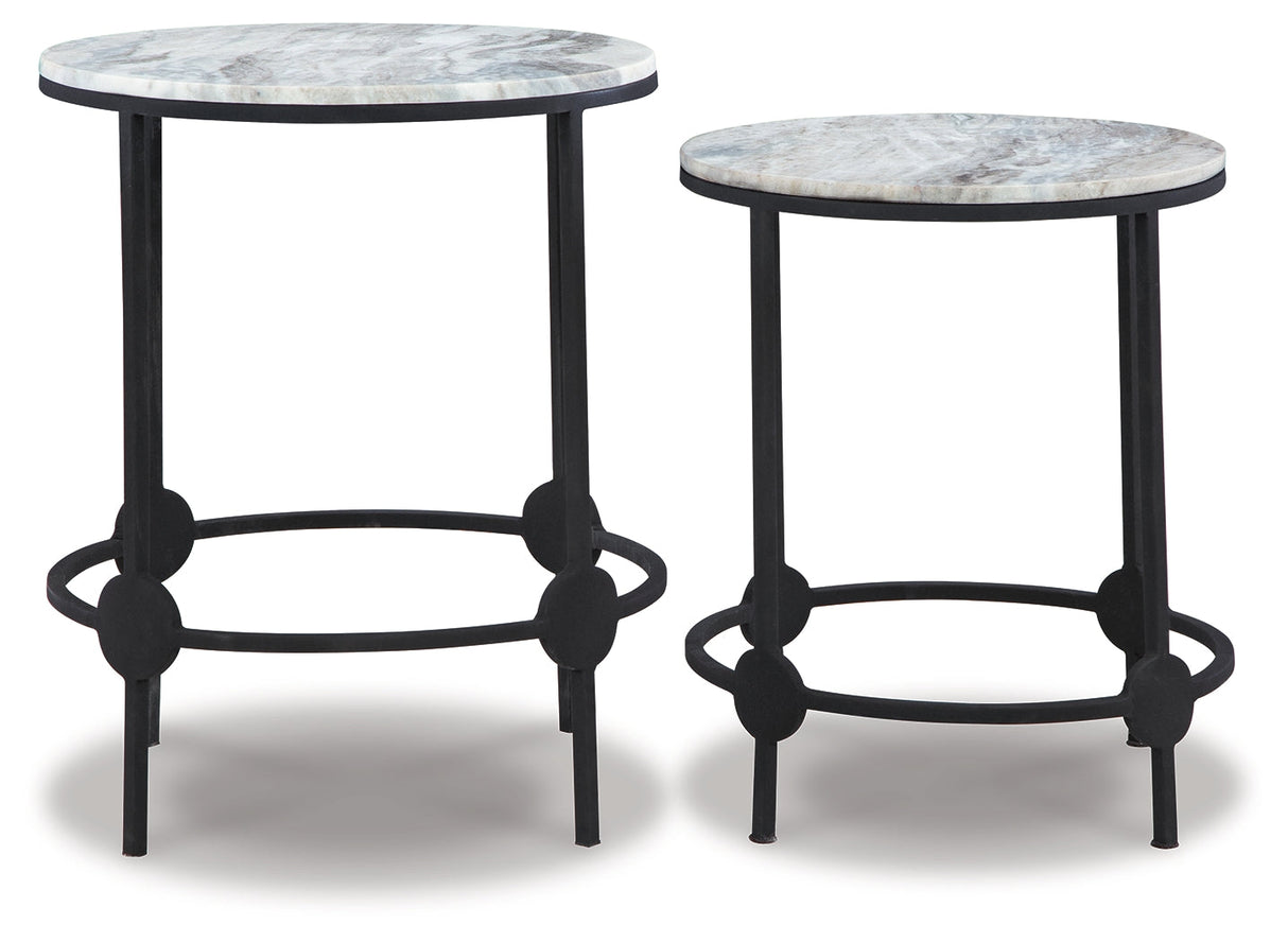 Beashaw Gray/Black Accent Table