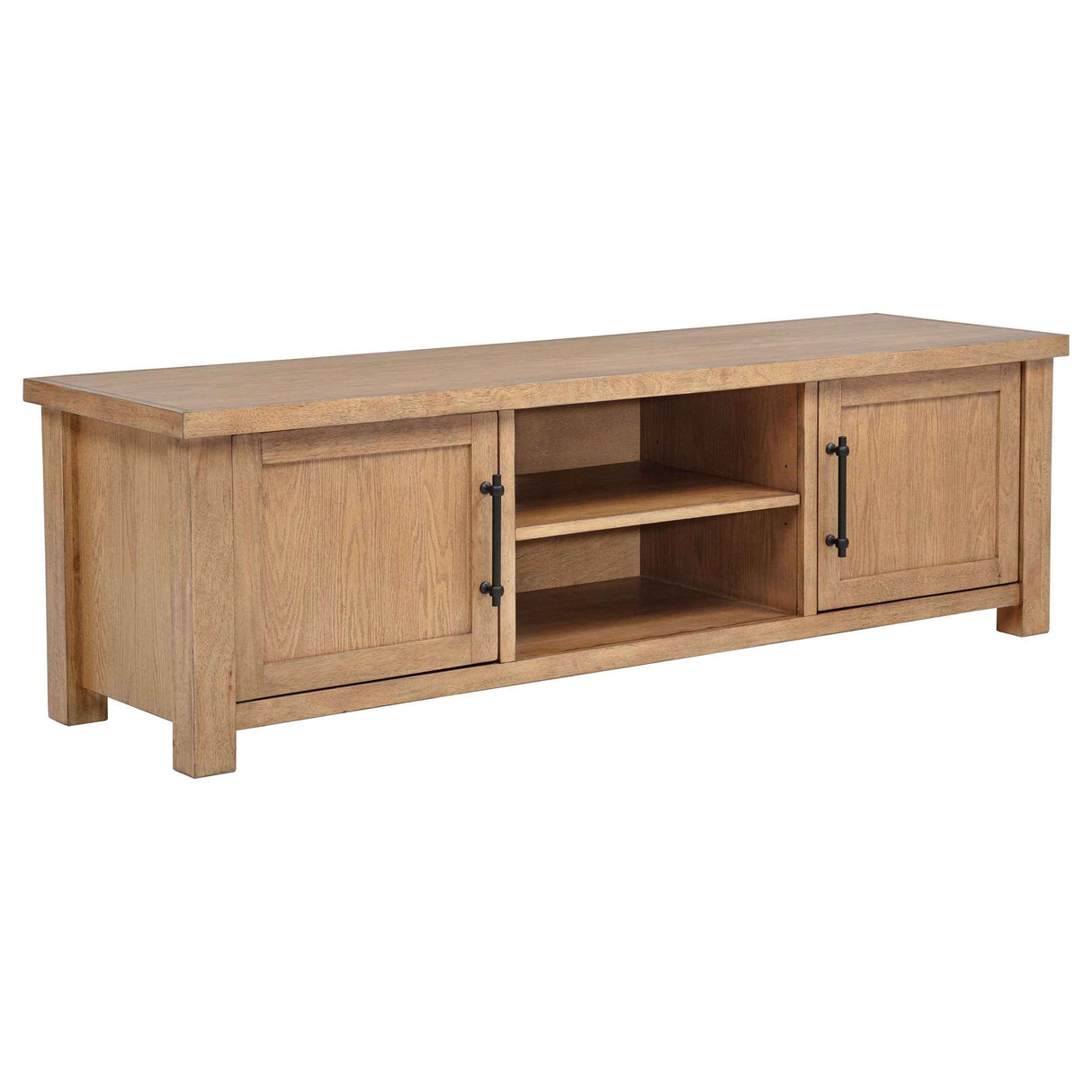 Beasley Golden Oak 2-Door 71-Inch Wood TV Stand Media Console by Coaster at Eve Furniture