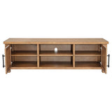 Beasley Golden Oak 2-Door 71-Inch Wood TV Stand Media Console by Coaster at Eve Furniture