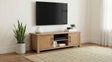 Beasley Golden Oak 2-Door 71-Inch Wood TV Stand Media Console by Coaster at Eve Furniture