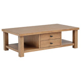 Beasley Golden Oak 2-Drawer Wood Coffee Table by Coaster at Eve Furniture