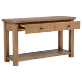 Beasley Golden Oak 2-Drawer Wood Console Table by Coaster at Eve Furniture