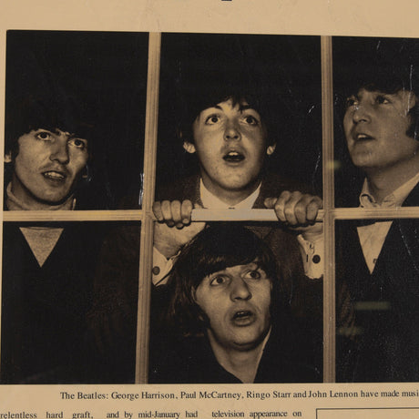 Beatlemania! by The Vintage Collection a Hand Embellished Framed Art Print Matted under Glass by Mercana at Eve Furniture