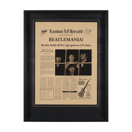 Beatlemania! by The Vintage Collection a Hand Embellished Framed Art Print Matted under Glass by Mercana at Eve Furniture