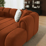 Beatrice Modern Tufted Burnt Orange Boucle Right-Facing Sectional Sofa by Ashcroft Furniture at Eve Furniture
