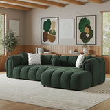 Beatrice Modern Tufted Dark Green Boucle Right-Facing Sectional Sofa by Ashcroft Furniture at Eve Furniture