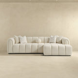 Beatrice Modern Tufted Ivory Boucle Right-Facing Sectional Sofa by Ashcroft Furniture at Eve Furniture