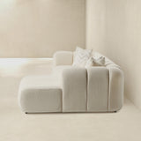 Beatrice Modern Tufted Ivory Boucle Right-Facing Sectional Sofa by Ashcroft Furniture at Eve Furniture