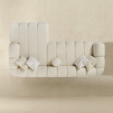 Beatrice Modern Tufted Ivory Boucle Right-Facing Sectional Sofa by Ashcroft Furniture at Eve Furniture