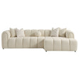 Beatrice Modern Tufted Ivory Boucle Right-Facing Sectional Sofa by Ashcroft Furniture at Eve Furniture