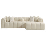 Beatrice Modern Tufted Ivory Boucle Right-Facing Sectional Sofa by Ashcroft Furniture at Eve Furniture