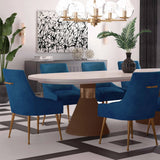 Beatrix Pleated Velvet Side Chair by TOV Furniture at Eve Furniture