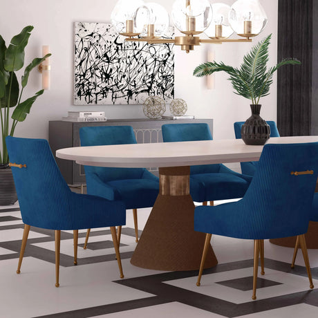 Beatrix Pleated Velvet Side Chair by TOV Furniture at Eve Furniture