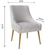 Beatrix Pleated Velvet Side Chair by TOV Furniture at Eve Furniture