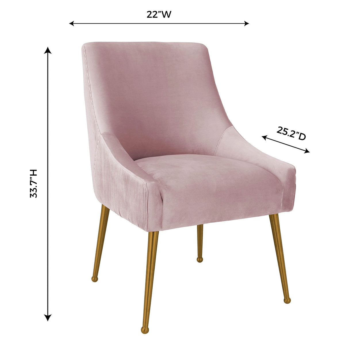 Beatrix Pleated Velvet Side Chair by TOV Furniture at Eve Furniture