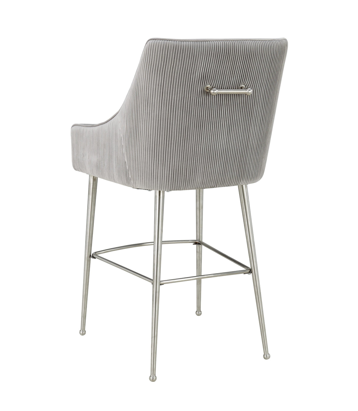 Beatrix Pleated Velvet Stool by TOV Furniture at Eve Furniture