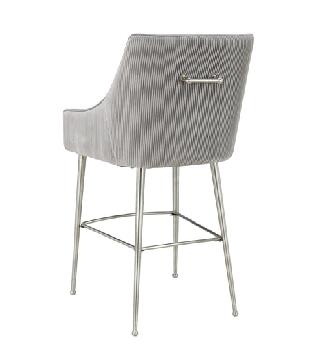 Beatrix Pleated Velvet Stool by TOV Furniture at Eve Furniture