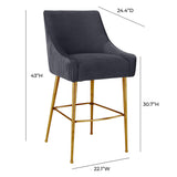 Beatrix Pleated Velvet Stool by TOV Furniture at Eve Furniture