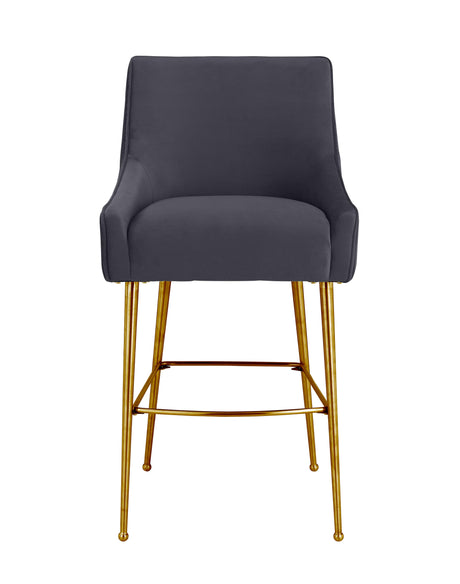 Beatrix Pleated Velvet Stool by TOV Furniture at Eve Furniture