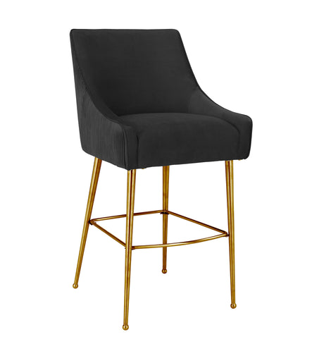 Beatrix Pleated Velvet Stool by TOV Furniture at Eve Furniture