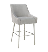 Beatrix Pleated Velvet Stool by TOV Furniture at Eve Furniture