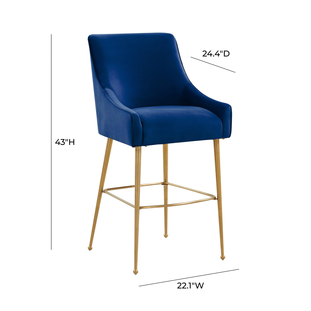 Beatrix Velvet Stool by TOV Furniture at Eve Furniture