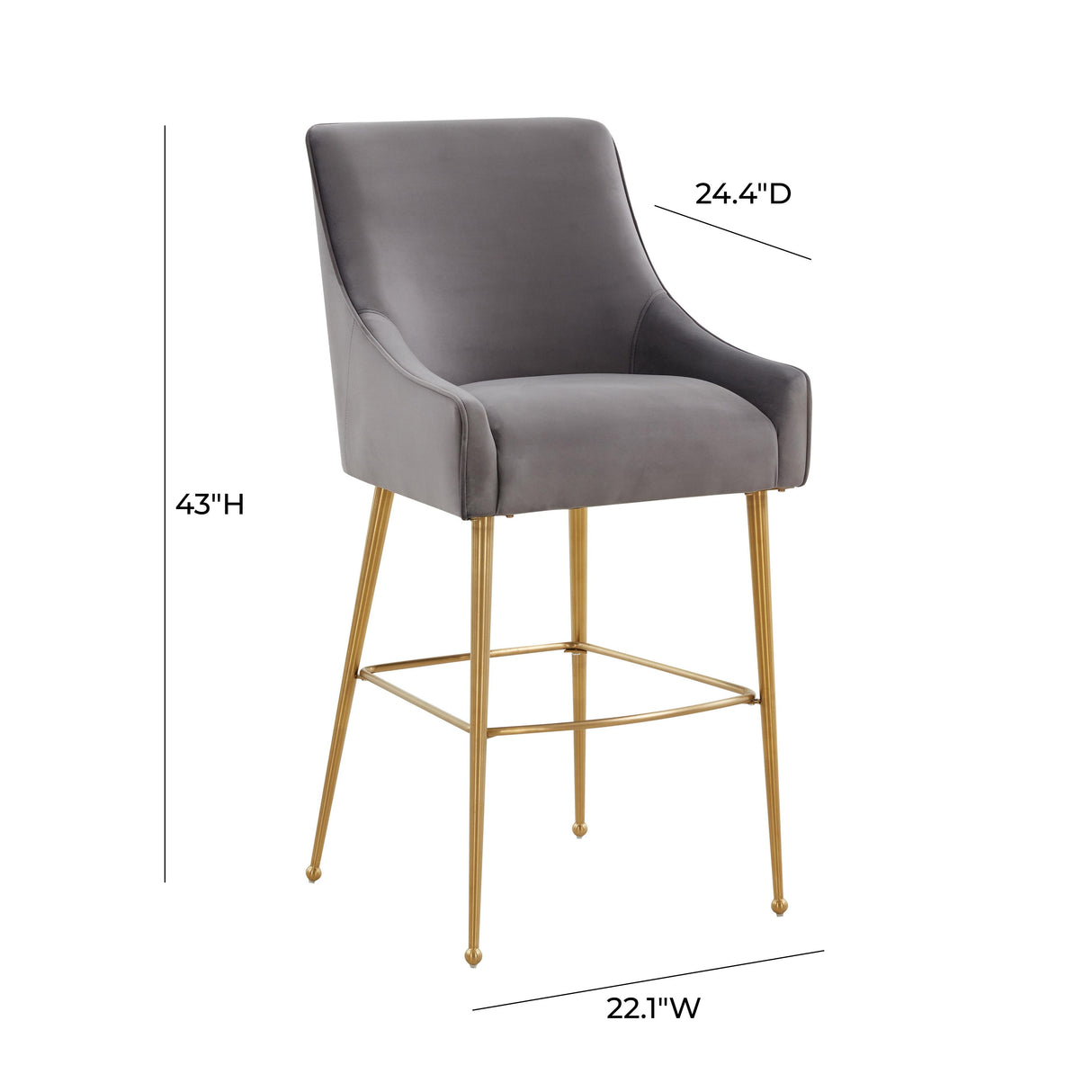 Beatrix Velvet Stool by TOV Furniture at Eve Furniture