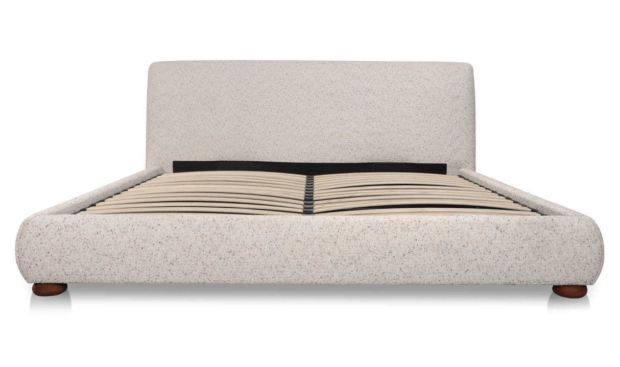 Beau King Storage Bed Speckled Light Grey by Moe's Home at Eve Furniture