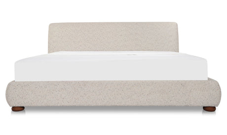 Beau King Storage Bed Speckled Light Grey by Moe's Home at Eve Furniture