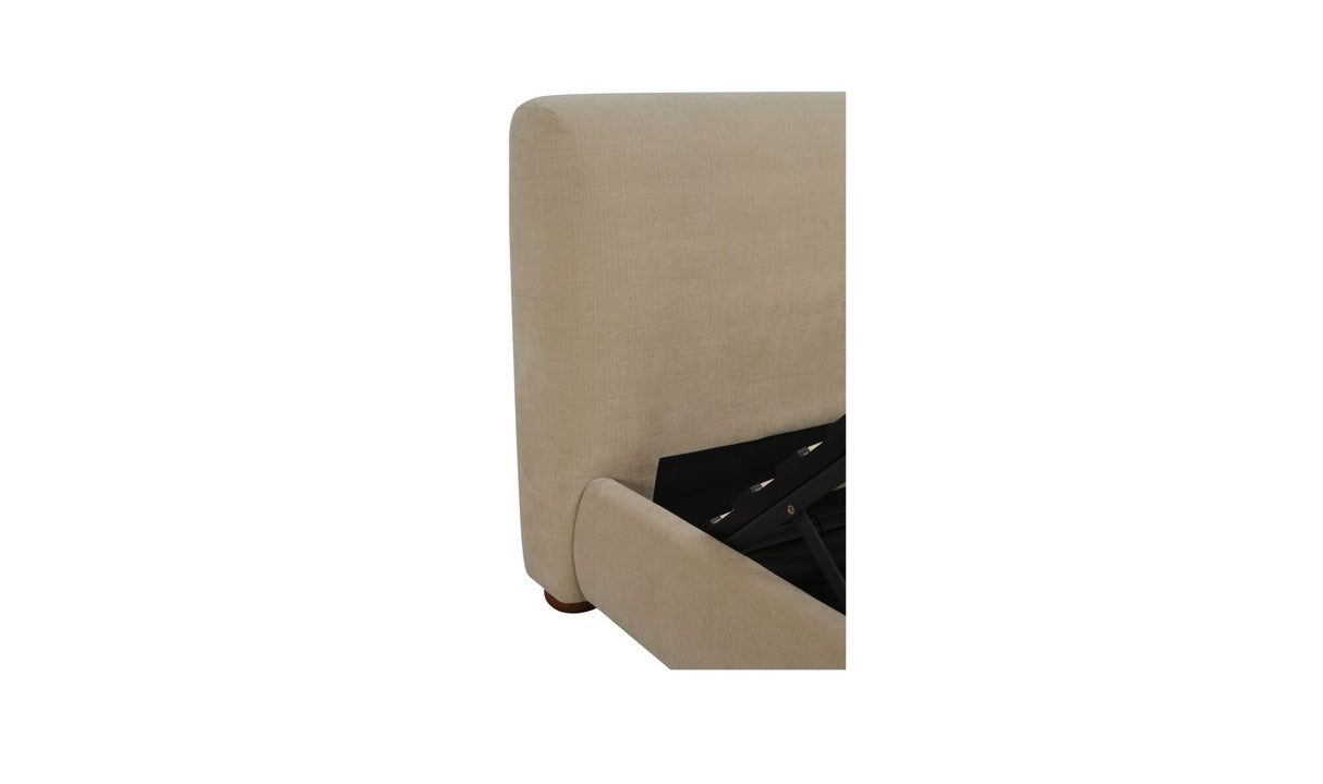Beau King Storage Bed Warm Beige by Moe's Home at Eve Furniture