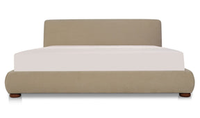 Beau King Storage Bed Warm Beige by Moe's Home at Eve Furniture
