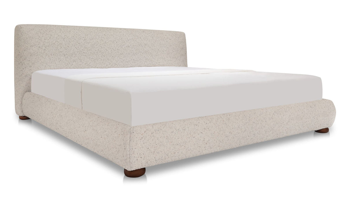 Beau Queen Storage Bed Speckled Light Grey by Moe's Home at Eve Furniture