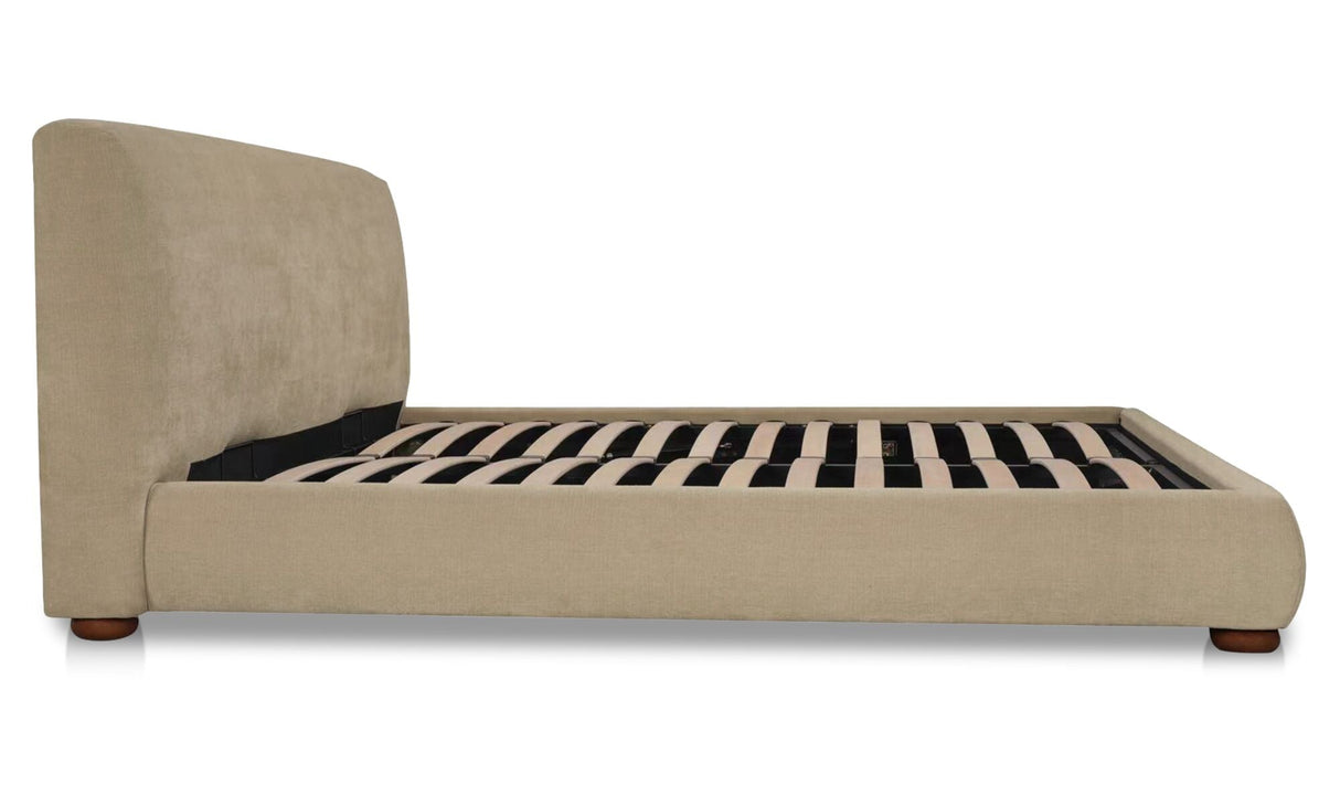 Beau Queen Storage Bed Warm Beige by Moe's Home at Eve Furniture
