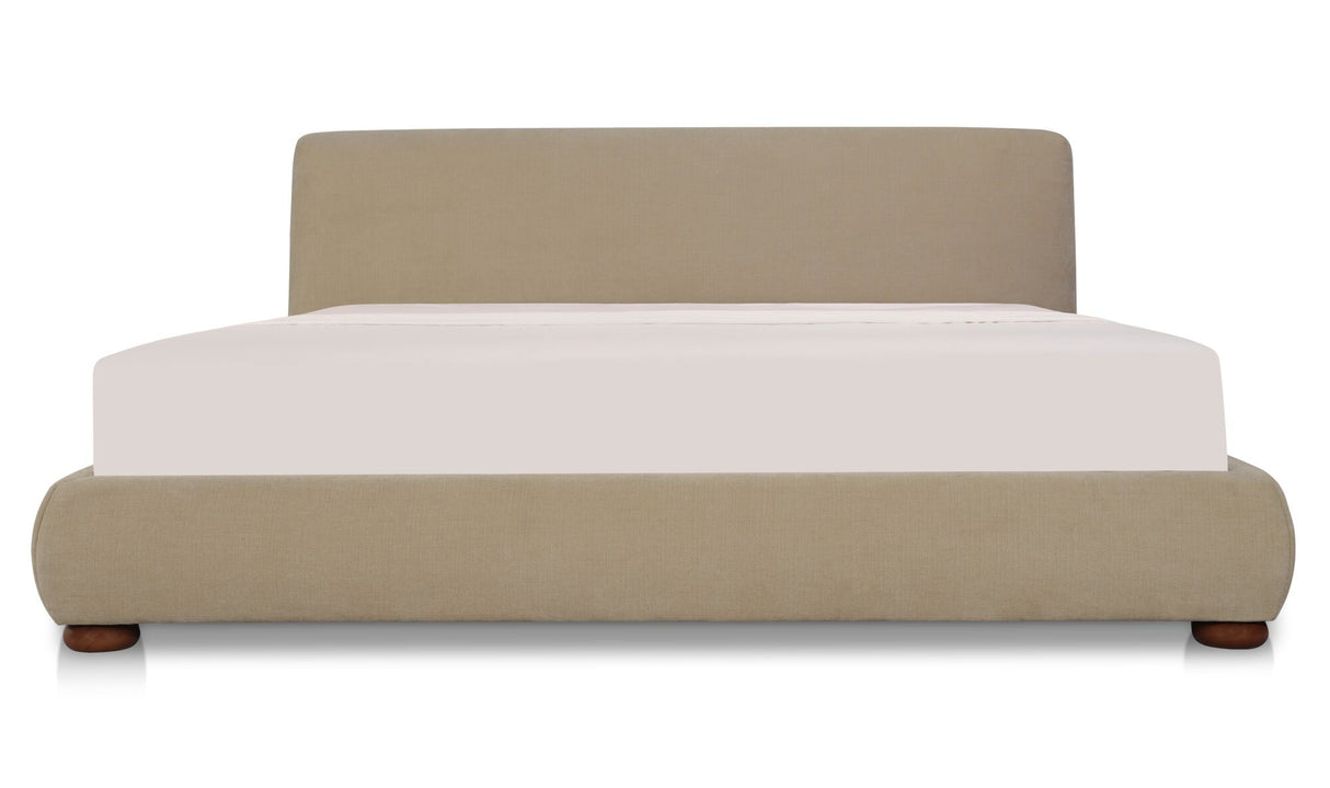 Beau Queen Storage Bed Warm Beige by Moe's Home at Eve Furniture