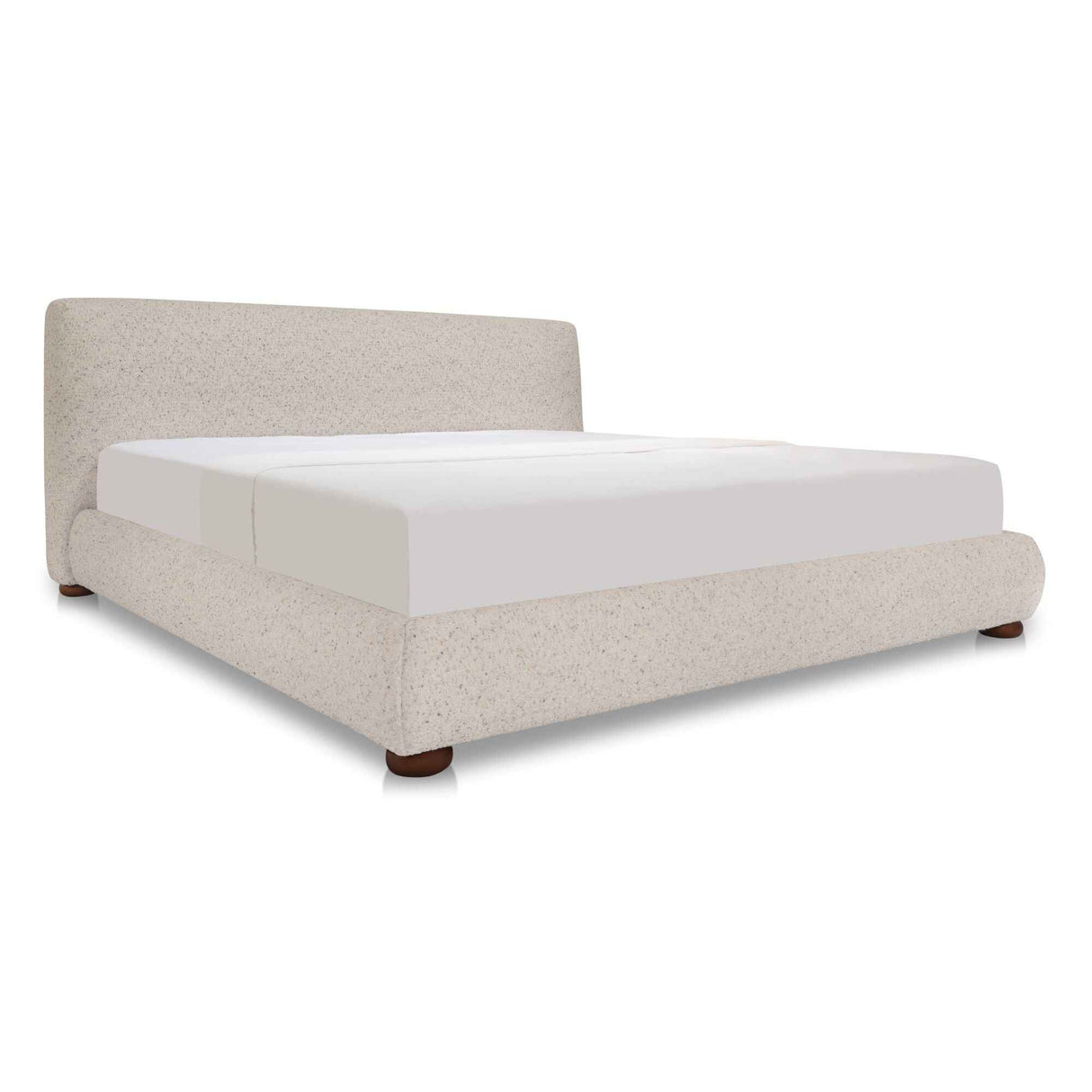 Beau Speckled Light Grey King Storage Bed