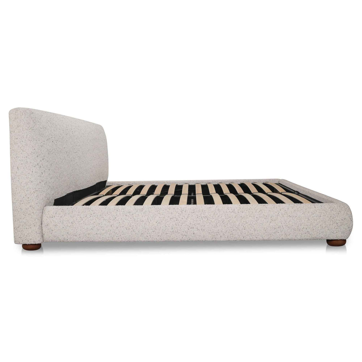 Beau Speckled Light Grey Queen Storage Bed