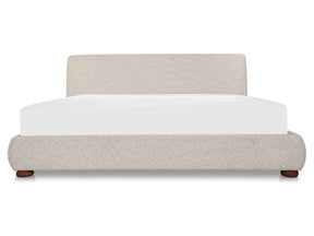 Beau Speckled Light Grey Queen Storage Bed