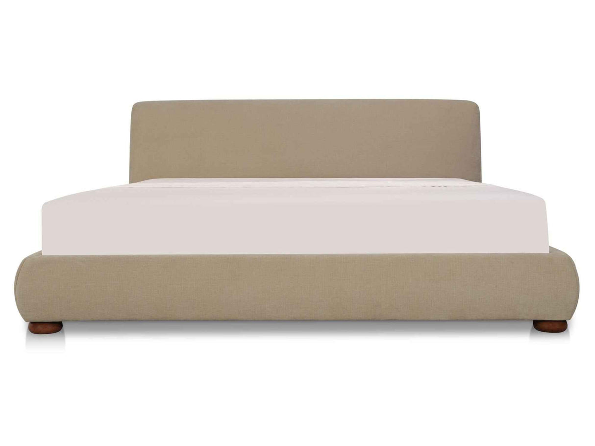 Beau Warm Beige King Storage Bed