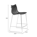 Beaufort Black Counter Stool (Set of 2) by Zuomod at Eve Furniture