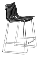 Beaufort Black Counter Stool (Set of 2) by Zuomod at Eve Furniture