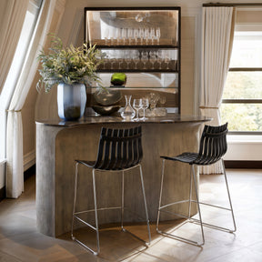 Beaufort Black Counter Stool (Set of 2) by Zuomod at Eve Furniture