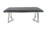 Beaufort Dark Gray Upholstered Tufted Bench by Coaster at Eve Furniture