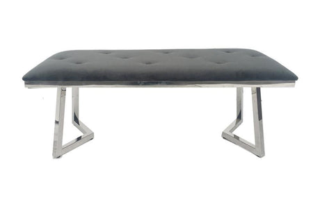 Beaufort Dark Gray Upholstered Tufted Bench by Coaster at Eve Furniture